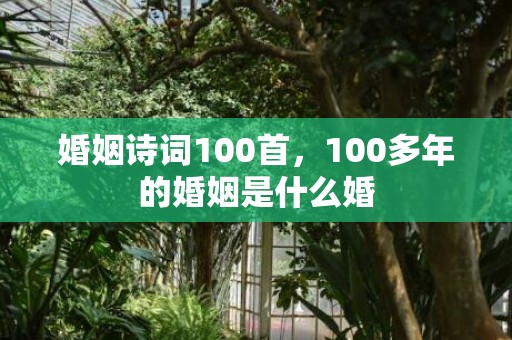 婚姻诗词100首，100多年的婚姻是什么婚