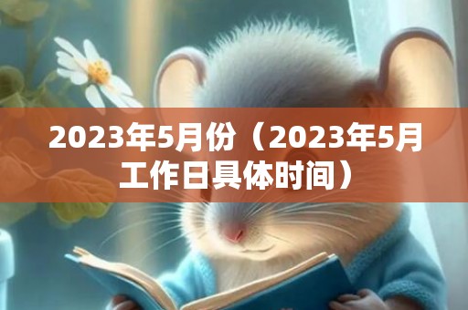 2023年5月份（2023年5月工作日具体时间）