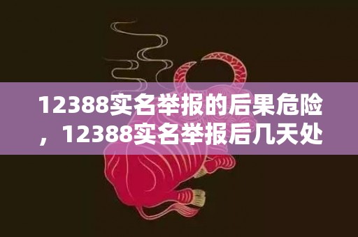 12388实名举报的后果危险，12388实名举报后几天处理