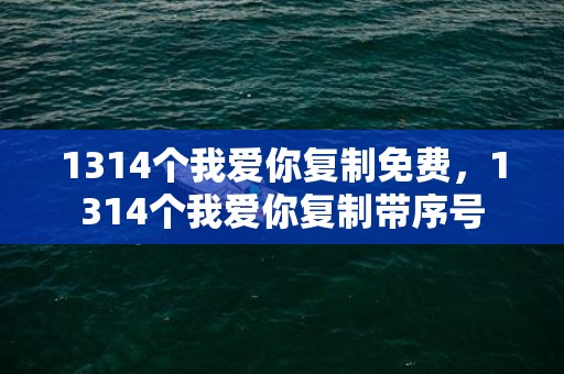 1314个我爱你复制免费，1314个我爱你复制带序号