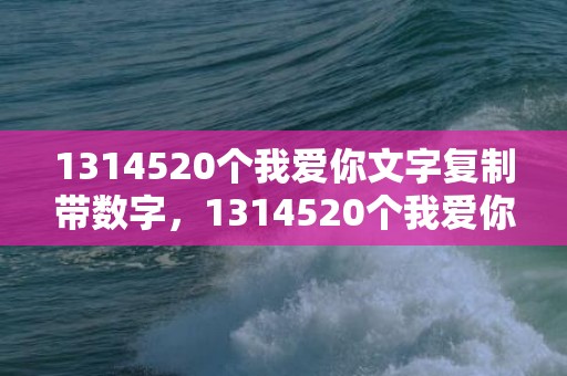 1314520个我爱你文字复制带数字，1314520个我爱你复制竖的