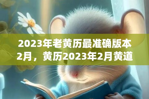 2023年老黄历最准确版本2月，黄历2023年2月黄道吉日查询(2023年老黄历表)