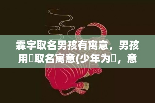 霖字取名男孩有寓意，男孩用杺取名寓意(少年为杺，意蕴成长。)