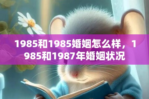 1985和1985婚姻怎么样，1985和1987年婚姻状况