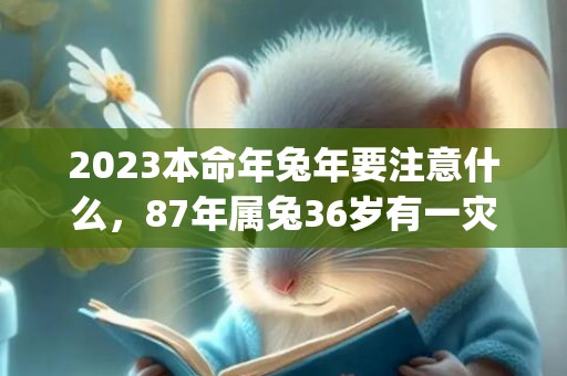 2023本命年兔年要注意什么，87年属兔36岁有一灾(2023本命年兔图片)