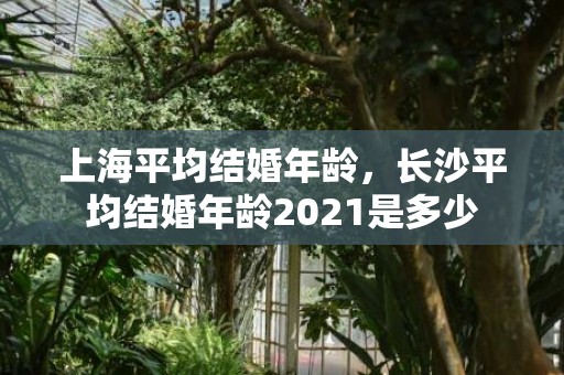 上海平均结婚年龄，长沙平均结婚年龄2021是多少