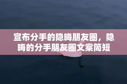 宣布分手的隐晦朋友圈，隐晦的分手朋友圈文案简短