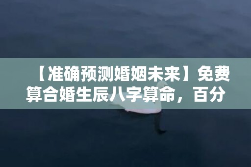 【准确预测婚姻未来】免费算合婚生辰八字算命，百分百准确预测，免费获取专业评估