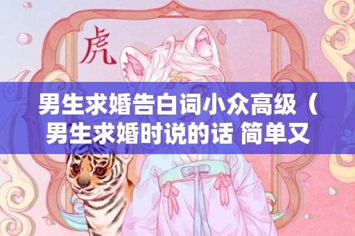 男生求婚告白词小众高级（男生求婚时说的话 简单又浪漫）