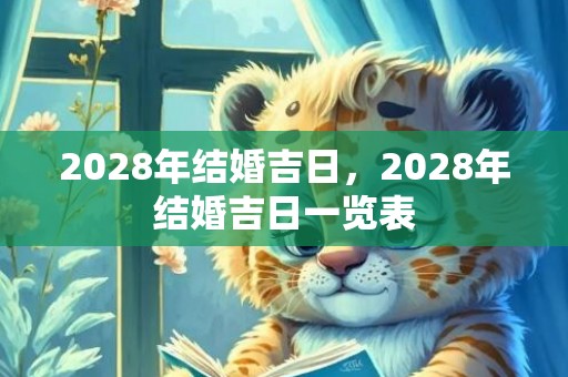 2028年结婚吉日，2028年结婚吉日一览表