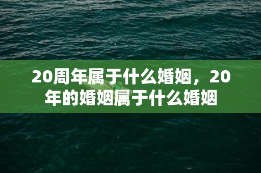 20周年属于什么婚姻，20年的婚姻属于什么婚姻