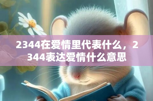 2344在爱情里代表什么，2344表达爱情什么意思