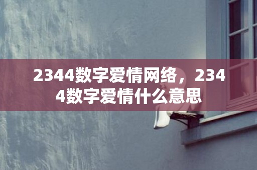 2344数字爱情网络，2344数字爱情什么意思