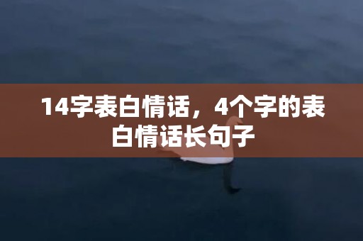 14字表白情话，4个字的表白情话长句子