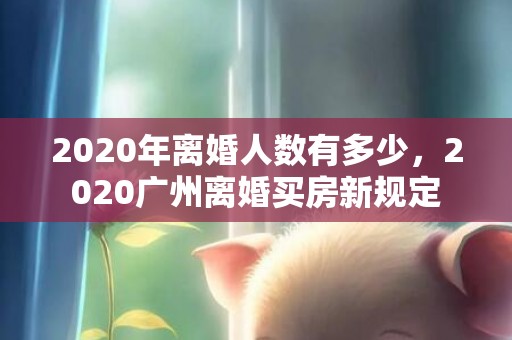 2020年离婚人数有多少，2020广州离婚买房新规定