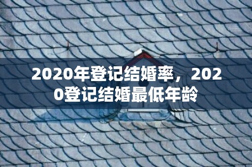 2020年登记结婚率，2020登记结婚最低年龄