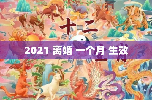 2021 离婚 一个月 生效