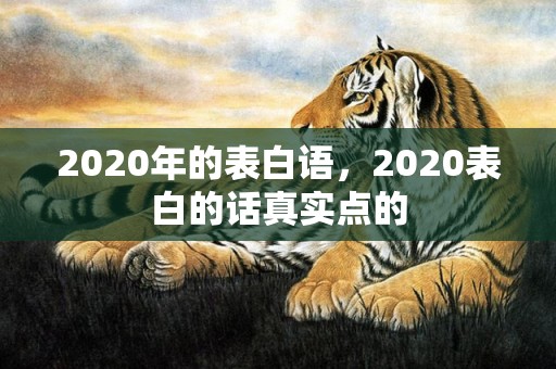 2020年的表白语，2020表白的话真实点的