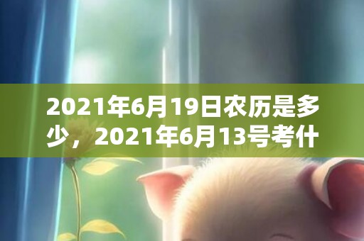 2021年6月19日农历是多少，2021年6月13号考什么试