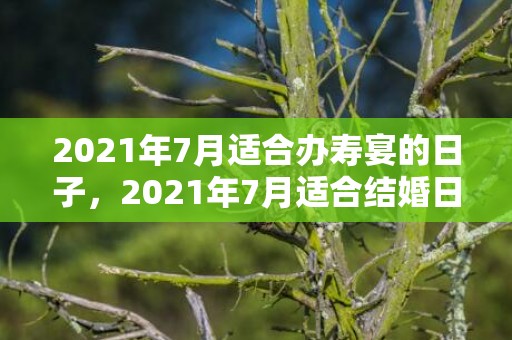 2021年7月适合办寿宴的日子，2021年7月适合结婚日子