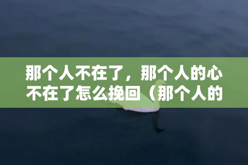 那个人不在了，那个人的心不在了怎么挽回（那个人的心不在了怎么挽回呢）