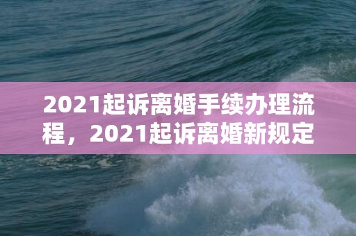 2021起诉离婚手续办理流程，2021起诉离婚新规定最新