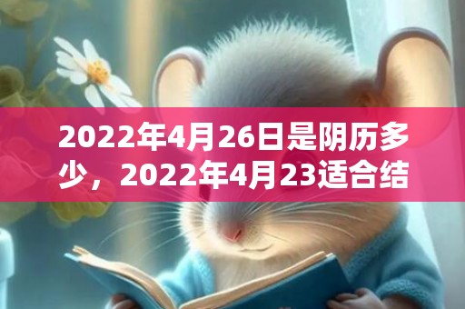 2022年4月26日是阴历多少，2022年4月23适合结婚吗