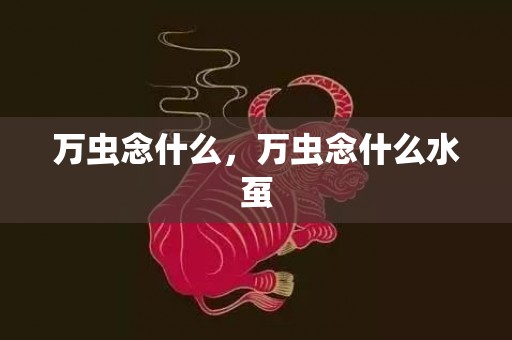 万虫念什么，万虫念什么水虿