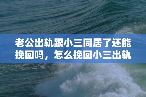 老公出轨跟小三同居了还能挽回吗，怎么挽回小三出轨男人（小三挽回男人的话）