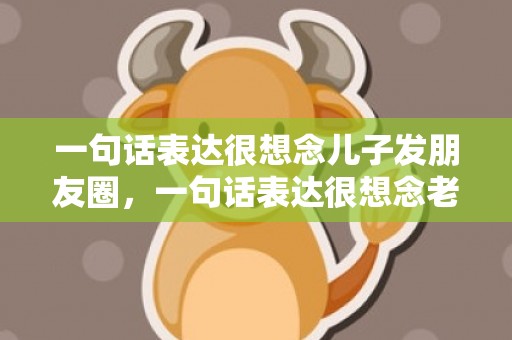 一句话表达很想念儿子发朋友圈，一句话表达很想念老公