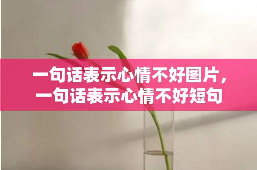 一句话表示心情不好图片，一句话表示心情不好短句