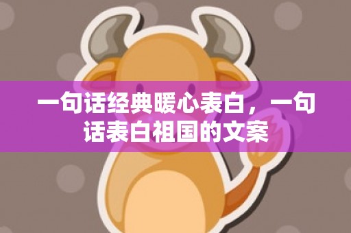 一句话经典暖心表白，一句话表白祖国的文案