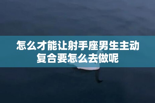 怎么才能让射手座男生主动复合要怎么去做呢