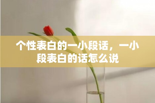 个性表白的一小段话，一小段表白的话怎么说