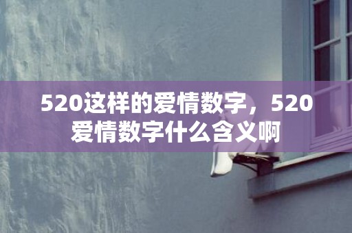 520这样的爱情数字，520爱情数字什么含义啊