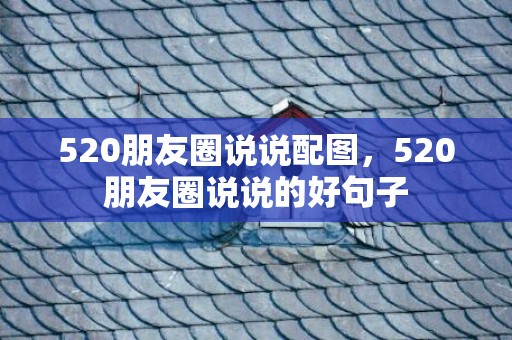 520朋友圈说说配图，520朋友圈说说的好句子