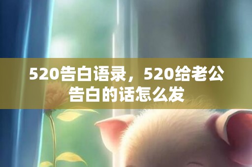 520告白语录，520给老公告白的话怎么发