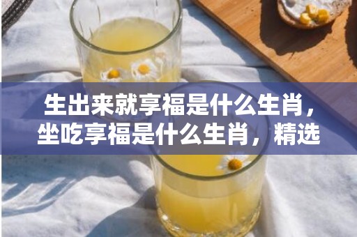 生出来就享福是什么生肖，坐吃享福是什么生肖，精选解释落实