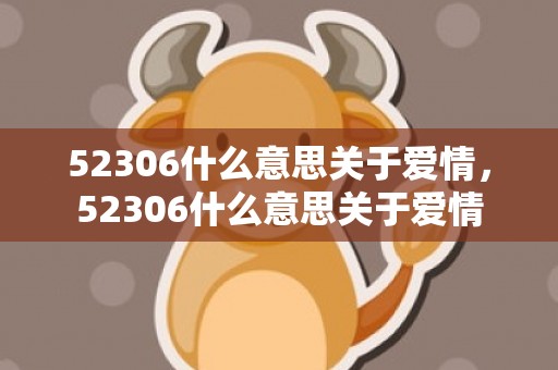 52306什么意思关于爱情，52306什么意思关于爱情