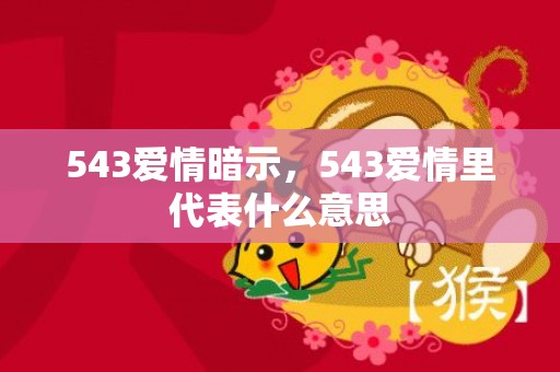 543爱情暗示，543爱情里代表什么意思