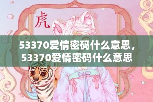 53370爱情密码什么意思，53370爱情密码什么意思