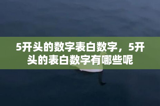 5开头的数字表白数字，5开头的表白数字有哪些呢