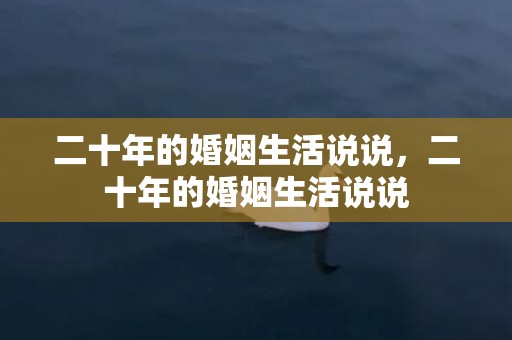 二十年的婚姻生活说说，二十年的婚姻生活说说