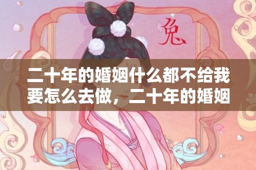 二十年的婚姻什么都不给我要怎么去做，二十年的婚姻是什么婚