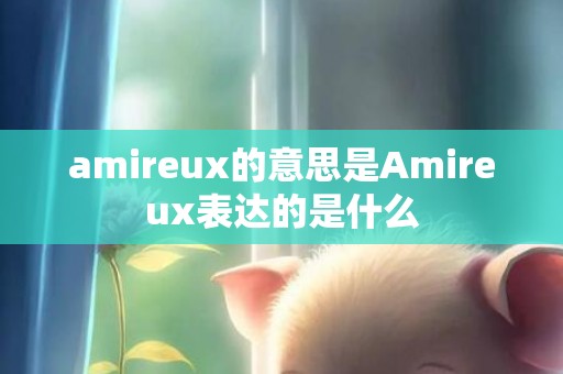 amireux的意思是Amireux表达的是什么