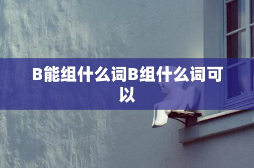 B能组什么词B组什么词可以