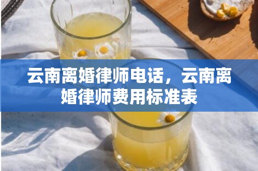 云南离婚律师电话，云南离婚律师费用标准表