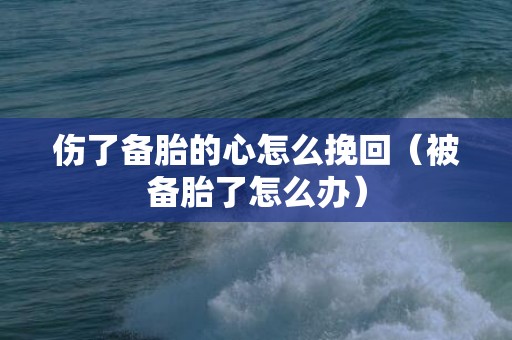 伤了备胎的心怎么挽回（被备胎了怎么办）