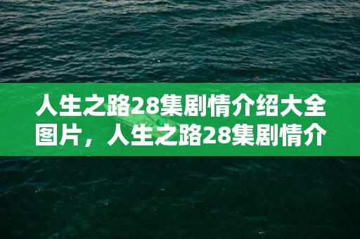 人生之路28集剧情介绍大全图片，人生之路28集剧情介绍