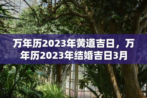 万年历2023年黄道吉日，万年历2023年结婚吉日3月